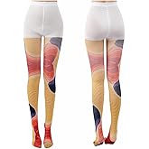 Sahabowi Women Tights, Opaque High Waist Pantyhose, Vintage Control Top Stockings