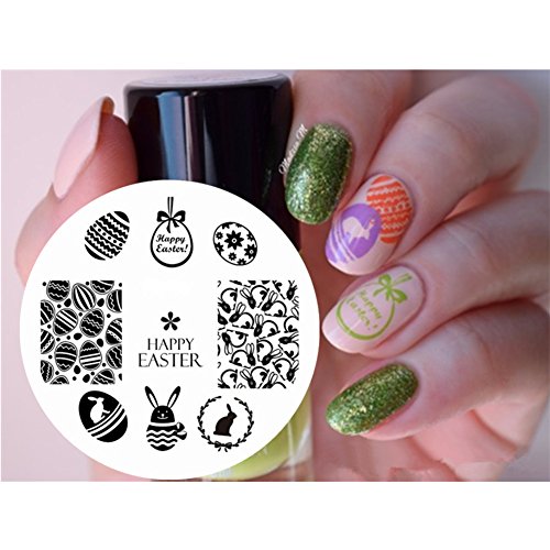 Born Pretty Nail Art Stamping Template Image Plate Easter Bunny Egg BP60 …