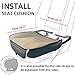 Big Ant Car Seat Cover 1 Piece, PU Faux Leather Bottom Seat Cover, Edge Wrapping Front Seat Protector for Cars (Gray)