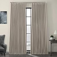 HPD Half Price Drapes BOCH-LN1857-84-DW Faux Linen Extra Wide Blackout Room Darkening Curtain, 100 X 84, Oatmeal