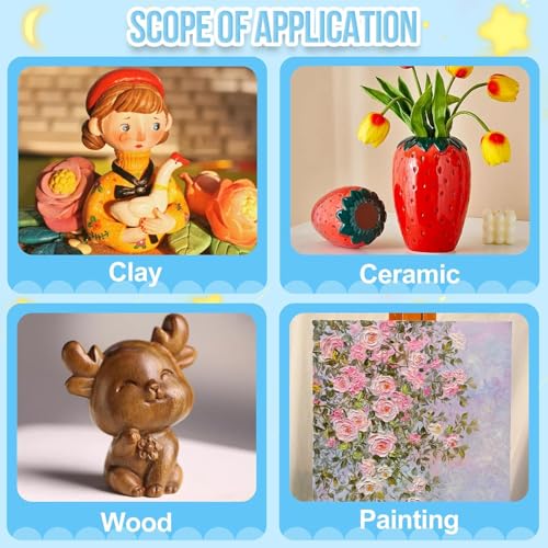 Air Dry Clay Glaze - 120ml Clay Varnish, Polymer Clay Glaze, High Gloss Clay Sculpture Sealant for Air Dry Clay Pottery - Waterproof Scratch Resistant Gloss Varnish Clay Glaze for Ceramics