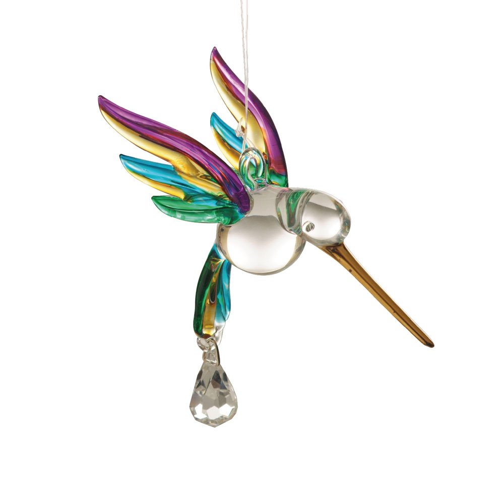 Wild Things Gifts Fantasy Glass Hummingbird Rainbow New 5050-HUM-RAI