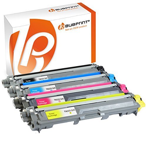 Bubprint 4 Toner kompatibel für Brother TN-241 TN-245 black cyan magenta yellow Brother DCP-9020 CDW HL-3170 CDW MFC-9330 CDW 9340 CDW 9130 CW 9140 CDN