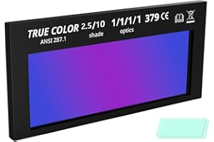 JHTII Auto Darkening HD Welding Lens Replacement True Color Filter 2 x 4.25 x 0.2 Fits Most Pancake and Pipeliner Hoods
