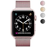OROBAY Apple Watch Band 38mm 42mm, Stainless Steel Milanese Mesh Loop Magnetic Closure Clasp Apple Watch Wristband Strap for Apple iWatch Series 3, Series 2, Series 1 Sports&Edition