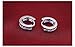 Women Hoop Earrings,AMBESTEE Women Fashion Jewelry Rhinestones White Gold Plated Girls Hoops Earrings