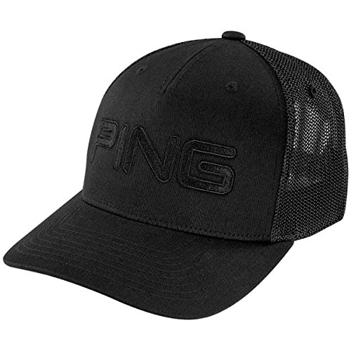 NEW 2016 Ping Tour Mesh Trucker Adjustable Snapback Hat Black