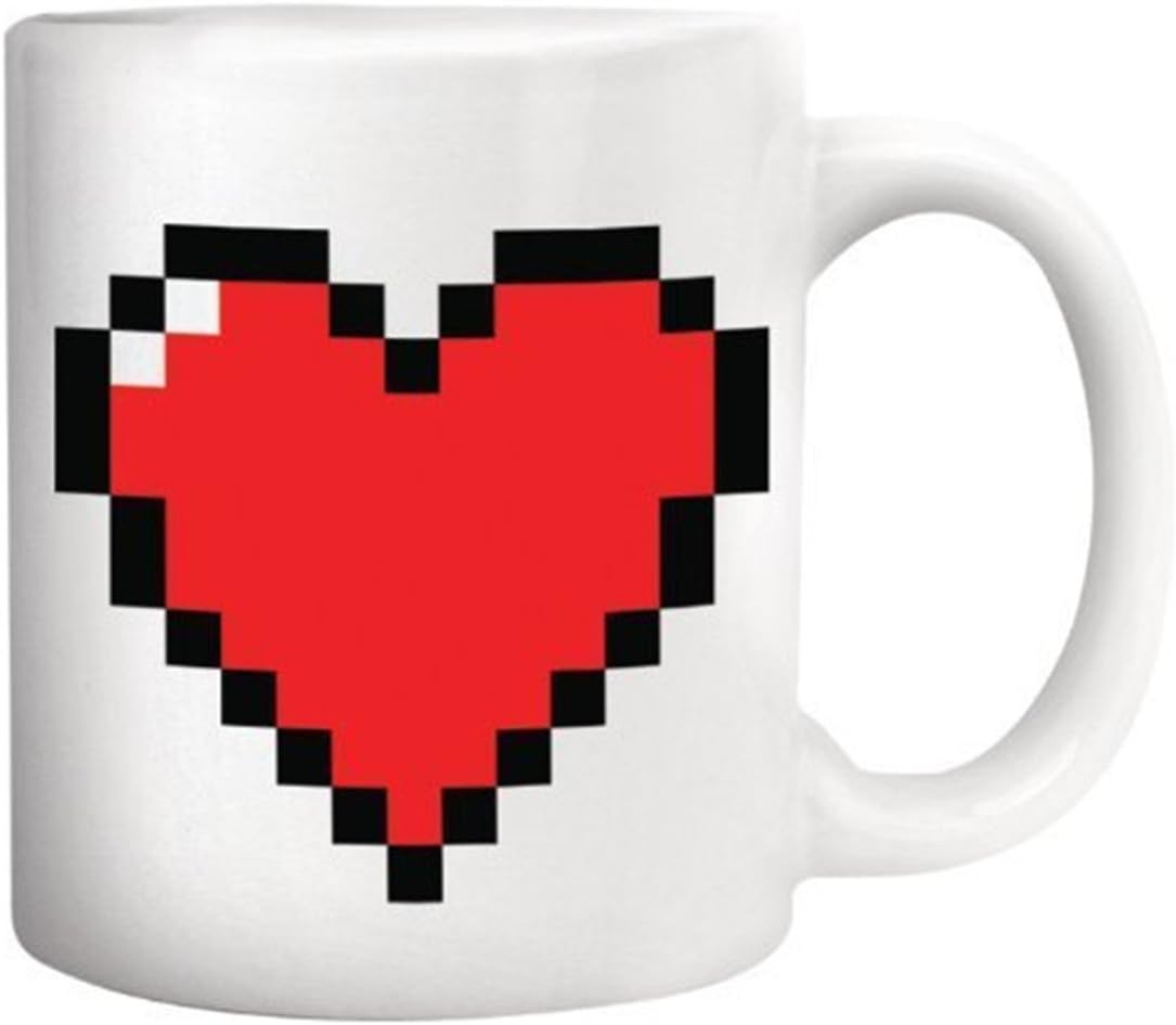 Magic Morning Mug Heat Sensitive Color Changing Coffee Mug, Heart Design, For coffee,tea and hot chocolate