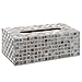 MyGift Handcrafted Tissue Box Cover, White Glass Mosaic Tile Design Decorative Tissue Box Holder Rectangular Refill Cover