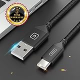 【2 Pack】 INIU USB Type C Cable 3.3ft Fast Charging Cable with Organizing Strap Nylon Braided Aluminum Connector Durable Charging Cord for Samsung Note 8 Galaxy S8 Plus Pixel OnePlus LG and More