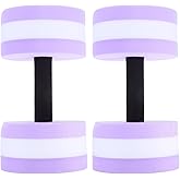 Totority Aquatic Dumbbells 2 Pcs Eva Foam Pool Fitness Barbells Lightweight Water Aerobic Exercise Dumbbells for Resistance Training Full Body Workout