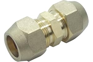 HongBoW Hardware 1 Set Brass Flare Fitting Union Set 3/4" Flare Tube OD SAE 45 Degree Air Conditioning Copper Pipe Extension