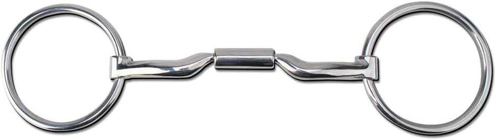Myler Wide Loose Ring Low Port Comfort Snaffle Bit, Stainless Steel Horse Training Mouthpiece MB04 | Level 2, 5"