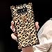 BABEMALL Compatible for Samsung Galaxy S10 Plus case, Elegant Premium Leopard Square TPU+PU Leather Protective with Shock Absorption Metal Decoration Corner Back Cover Case (Gold)