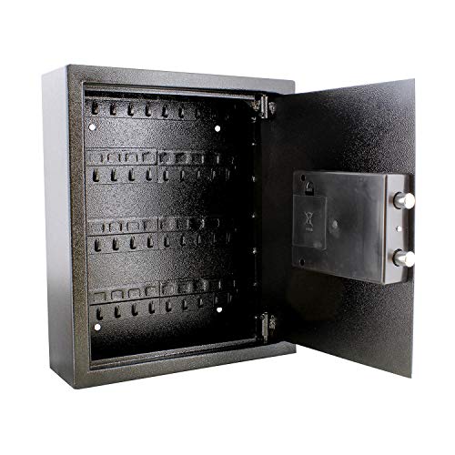 UMEKEN Caja de llaves de montaje en pared de 100 posiciones de metal con etiquetas