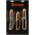 GERBER 3-Piece Greatest Hits Folding Knife Set with Paraframe 1, EVO Jr., and Zilch - Black