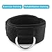 HYVAWO Ankle Strap Neoprene Padded Fitness Wrist Cuff with D Ring High Strength Exercises Belt Gym Pulley Strap for Cable Machines
