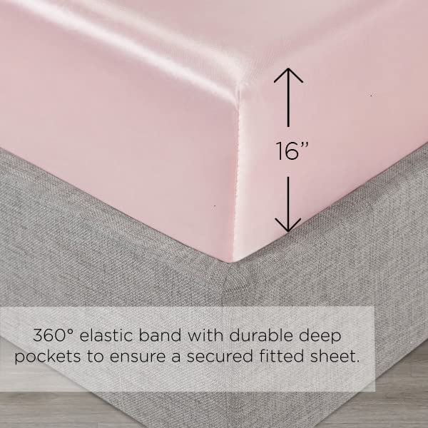 Juicy Couture Satin Sheet Set Silky Smooth Bed Sheets Queen Size