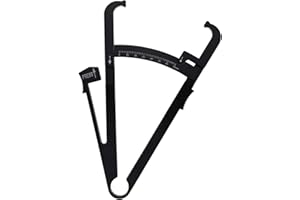 Quacc Body Fat Caliper, Skinfold Calipers with Slide Ruler Body Fat Charts for Accurately Measuring BMI Skin Fold Fitness Weight-Loss (Black)