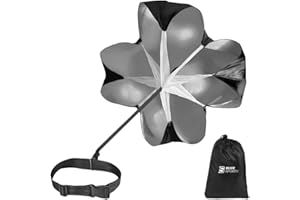Blue Sports Speed Chute Resistance - Multi-Sport Parachute Training Equipment for Speed & Acceleration - Quick-Release Buckle