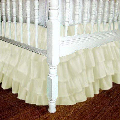 cream crib skirt