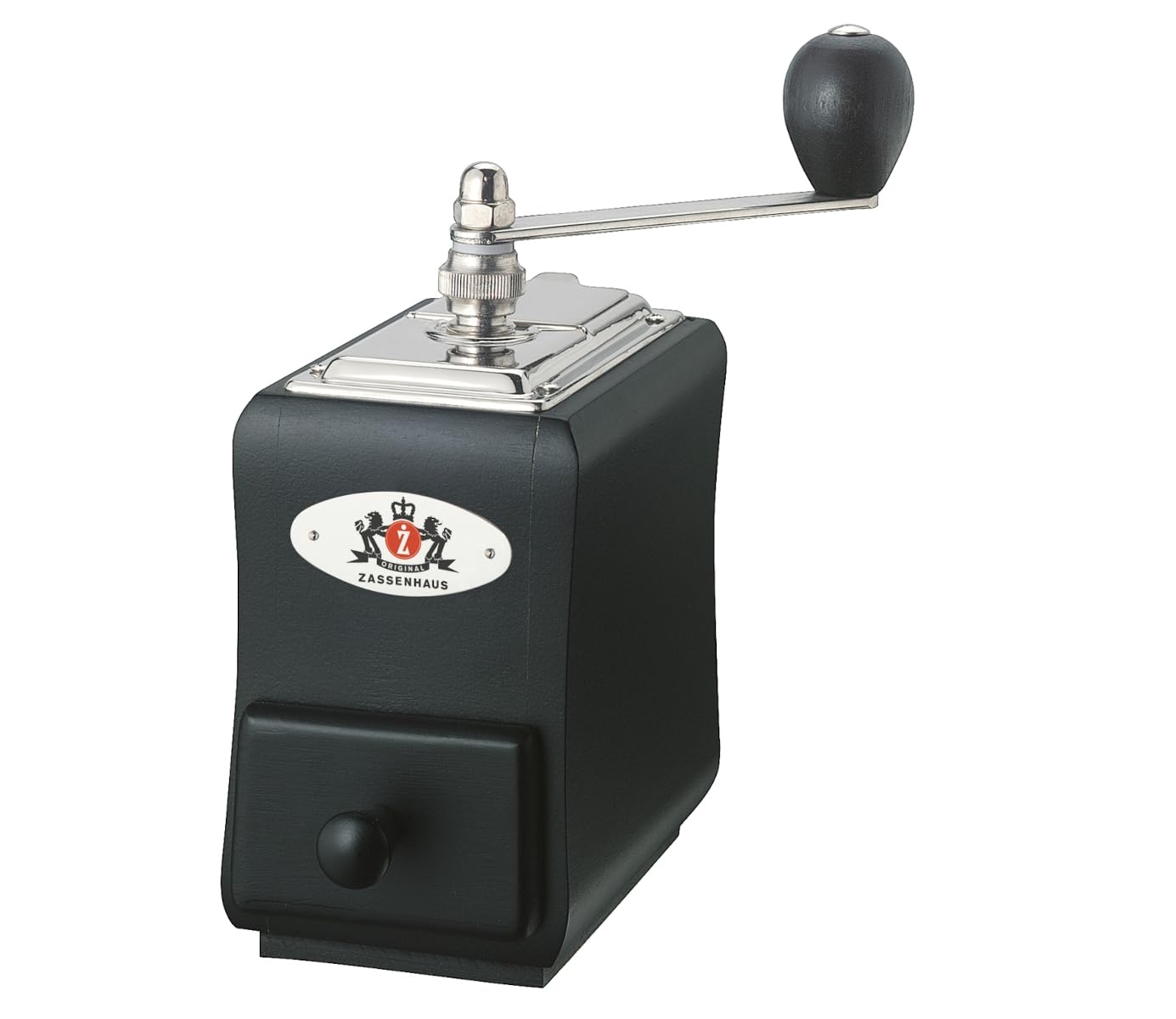 Zassenhaus Santiago Black Coffee Mill/Grinder, Black Beech