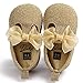 Voberry Toddler Baby Girls Boy's Sneaker Moccasins Anti-slip Soft Sole Bow Shoes (0~6Month, Gold)