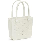 AQUARM Beach Bag Rubber Tote, Waterproof and Durable Open Hand Bag for Swim Pool Beach Travel