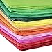 Supla 120 Sheets 24 Colors Tissue Paper Bulk Wrapping Tissue Paper Art Rainbow Tissue Paper 20 x 26