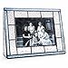 J Devlin Pic 159-46H Blue Glass Picture Frame Tabletop 4x6 Horizontal Photo Clear Vintage and Pale Blue