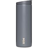MiiR Flip Traveler 16oz - Double-Wall Vacuum Insulated with Flip Lid, BPA-Free Stainless Steel Construction, Insulated Tumbler for Hot or Cold Drinks