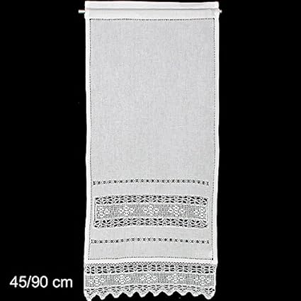Fensterdeko Gardine Hossner | 90x40 cm H/B | weiß | 55 % Leinen / 45 % BW