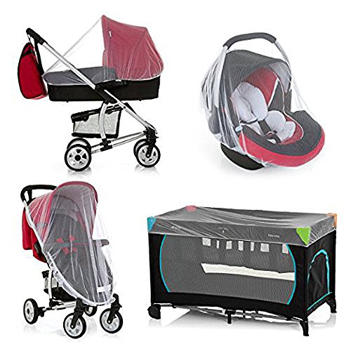 SYOOY 2 PCS Stroller Mosquito Net Insect Netting for Baby Strollers Cribs Car Seats Cradles White