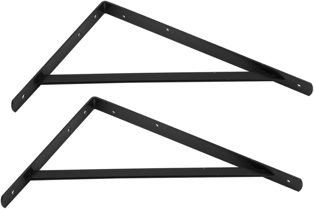 Basics Shelf Bracket - 20" x 13", Black, 10-Pack: Home Improvement