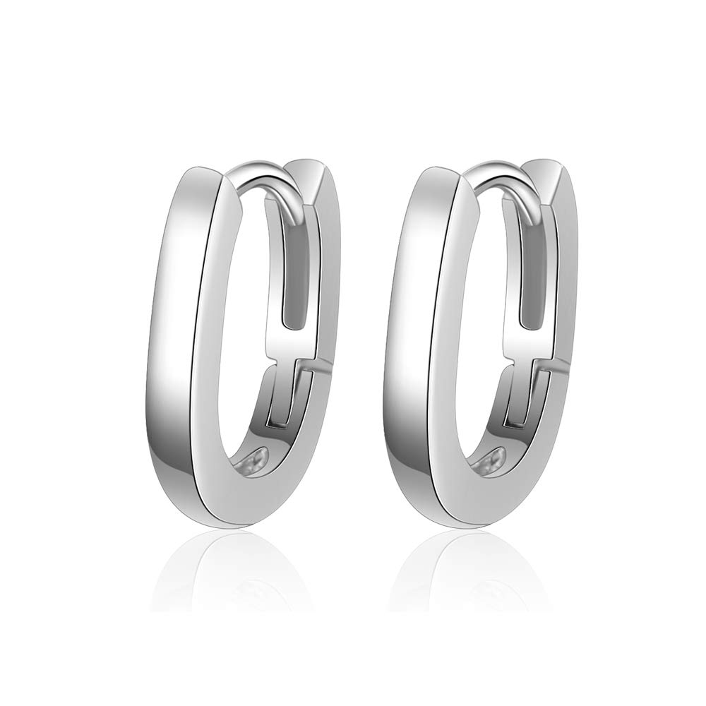 Chandler 925 Silver Minimalist Simple Circle Earring Small Huggies Hoop Stud Earrings for Women Girls Kids Ear bone Jewelry