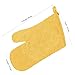 VEEYOO 100% Cotton Oven Mitts, Everyday Kitchen Heat Resistant Oven Mitt Set, Machine Washable Terry Oven Mitts Baking Gloves (Yellow 7.5x12 Inches, Set of 2)
