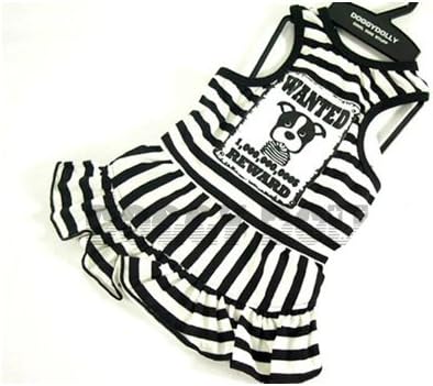 Amazon Doggy Dolly 海外でも人気 ボーダーワンピース Girl 女の子 つなぎ ロンパース オールインワン カバーオール ドッグウェア ドギードリー L 胸周り38cm 背中の長さ30 33cm 目安体重4kg 目安犬種シーズー プードル マルチーズ ペキニーズ