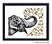Gold Foil Art Print - Elephant With Gold Foil Butterflies 8x10 inches