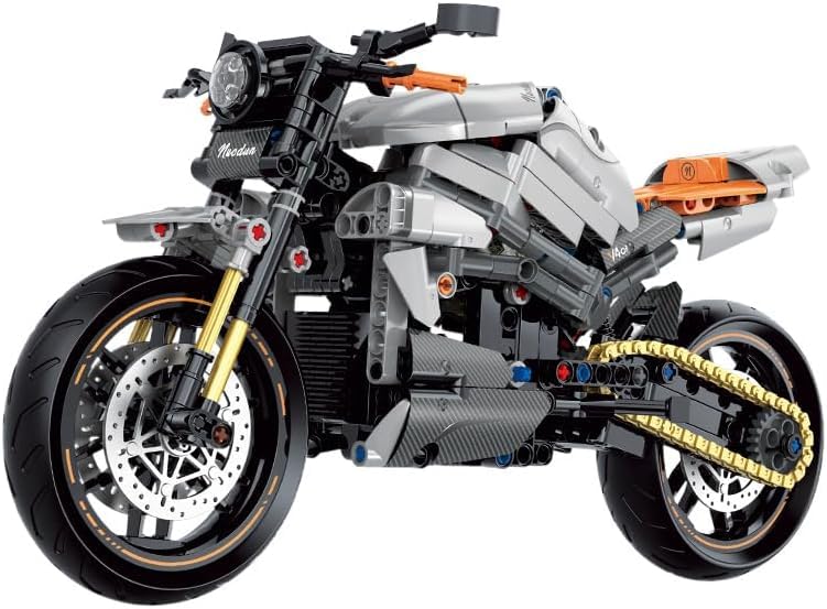 CIJINAY Technic Motorcycle Model Building Block Kit for Nordon V4CR, 642 PCS Technic Motorbike Building Blocks Set, MOC Superbike Gift Toy for Kid Adult, Construction Vehicle Toy Building Brick