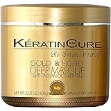 KERATIN CURE - Deep Hair Reparation Masque 1000 g / 32 Oz Gold & Honey with Argan Oil - Shea Butter Conditioning Moisturizing Hair Treatment