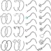 Chinco 32 Pieces C-Shaped Nose Ring L-Shaped Hoop Tragus Nose Studs Bone Curved Hoop Tragus Cartilage Hoop Piercing (Style Set 3, Steel Color)