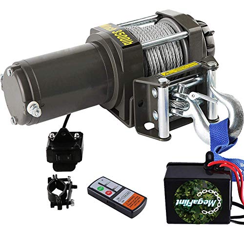 ATV Winch 12V Electric Winch UTV Utility 3500LBS Winch 1591KGS Recovery