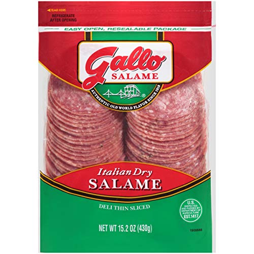 Gallo Salame Deli Thin Sliced Italian Dry Salame Lunch Meat, 15.2 Oz on