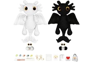 LUNUAFVY Crochet Kit for Beginners Adults.Animal Yarn Knitting Set for Kids.Learn to Crocheting Stuffed Amigurumi.Starter Diy Accessories Supplies.Gifts for Girl,Boy,Parents.Easy Beginning Step-by-Step Video