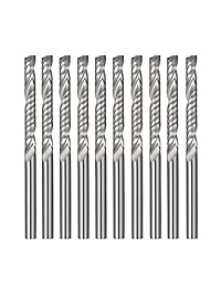 Drillpro vástago de 1/8" con revestimiento de titanio individual con bordes flauta fresadora CNC Router End Mill Grabado Bits