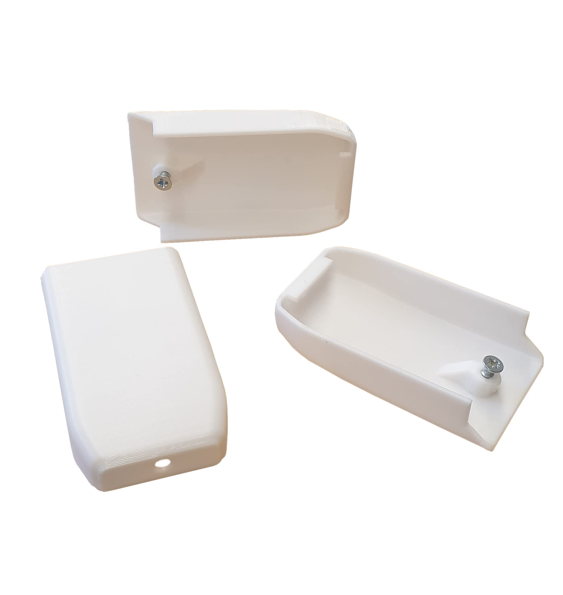 Generic 3-Pack Simple White Plastic Flag Hinge Covers for UPVC Patio Doors