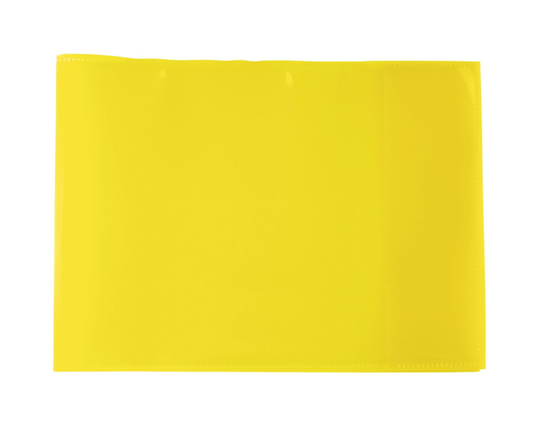 HERMA 19619 Notebook Covers A5 Landscape Transparent Yellow, Pack of 10, Book Covers Made of Durable, Wipe-Clean & Extra Thick Polypropylene Film, Transparent Notebook Cover Set for School Notebooks,
