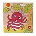 Rolimate Educational Preschool Wild Insect Wooden Cube Block Jigsaw Puzzles - Spider Grasshopper Ladybirds Butterfly Snails Bee, Birthday gift toy for Age 1 2 3 4 5 6 7 Years Old and Up Toddlers Kids