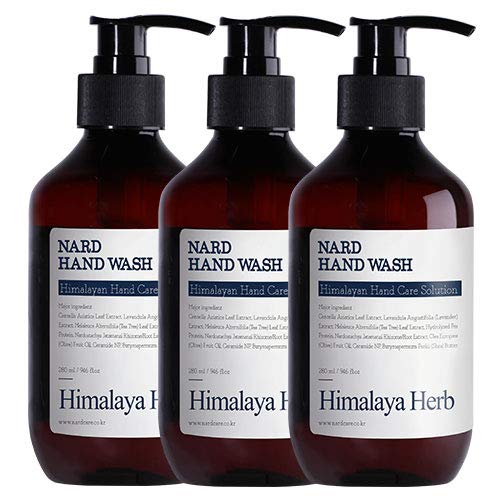 NARD Hand Wash Lavender Musk 3ea - Natural Surfactant - Perfect Cleansing Moisturizing Calming Nourishing Dry Hands - by Natural Ingredients Shea butter Centella Asiatica Tea tree Olive oil - 9 Fl.Oz