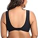 DELIMIRA Women's Plus Size Sleep Nursing Bra Support Wireless Bralette Breastfeeding Black 40F/G